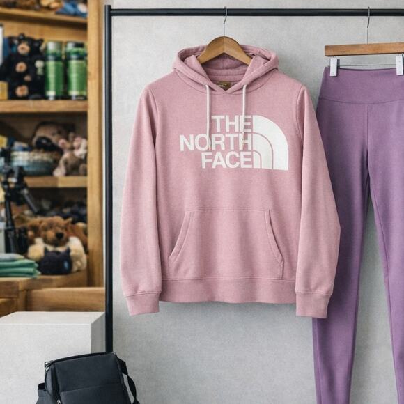 The North Face Women’s Hoodie Pink Size L Color Pop Athleisure Streetwear - Picture 3 of 10
